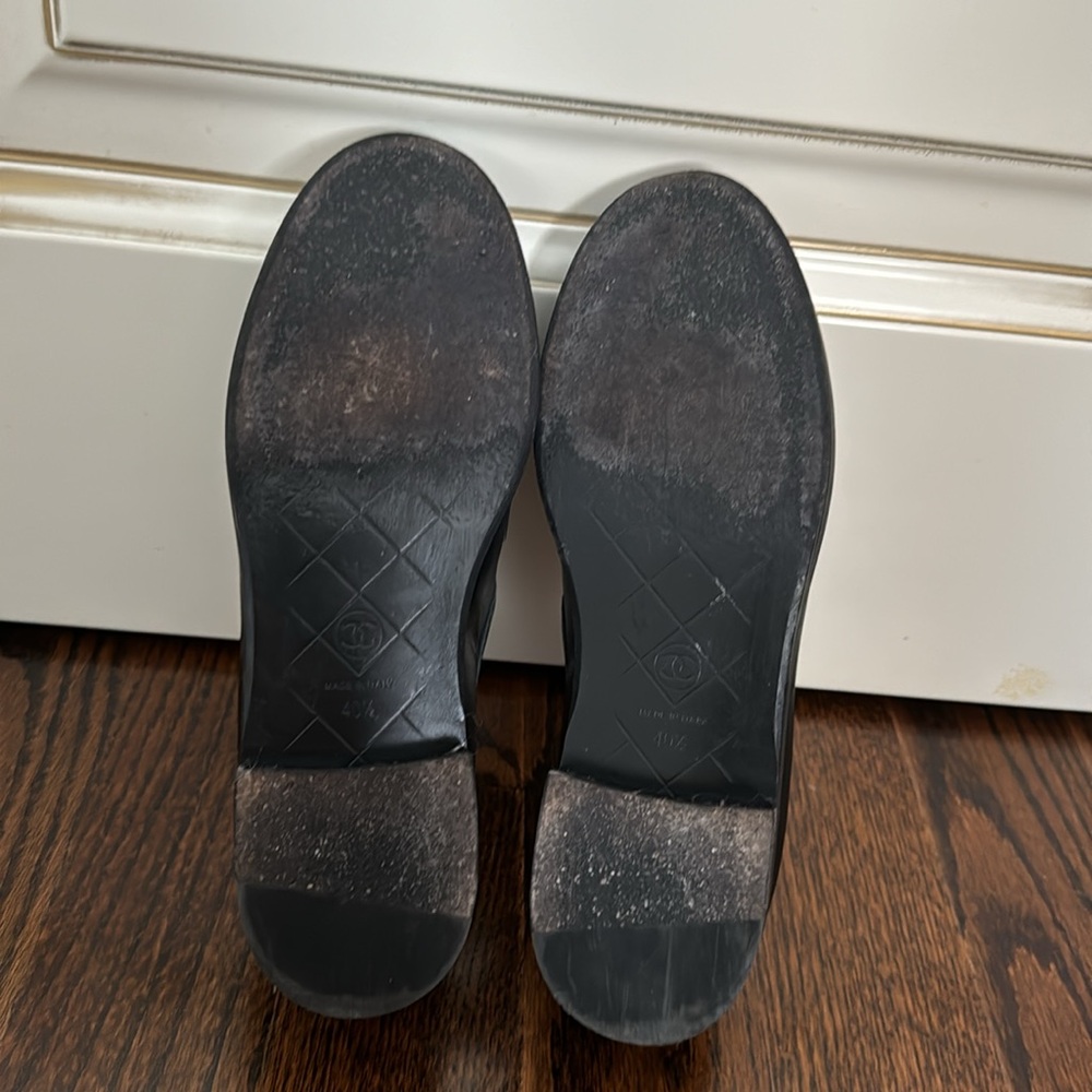 ‼️‼️PRICE FIRM‼️‼️ CHANEL Lambskin Quilted CC Turnlock Loafers 40.5 Black - Picture 12 of 13